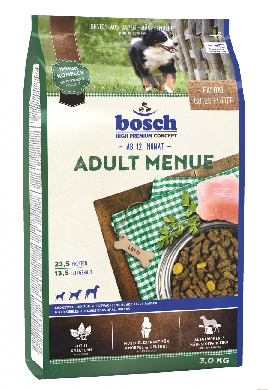 фото Bosch Adult Menue - Бош Эдалт Меню для собак со средней активностью 