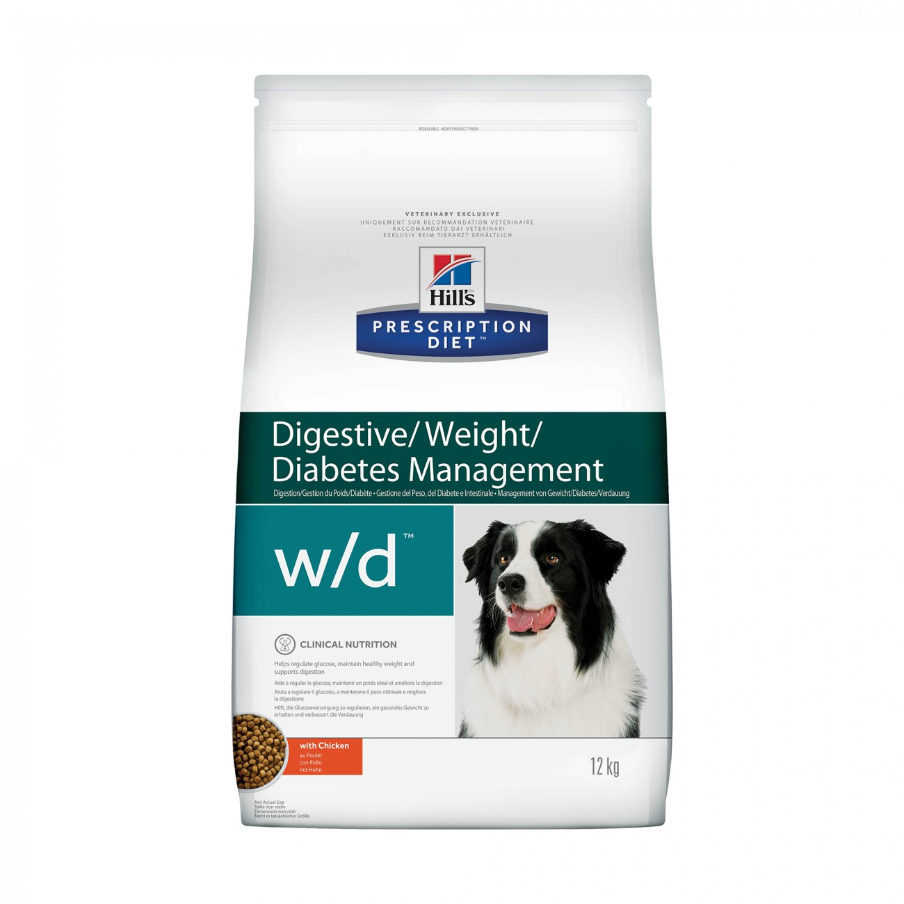 Hill`s PD W/D Сухой корм для собак при сахарном диабете, запорах, колитах Фото