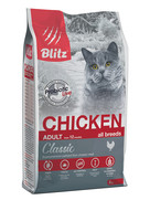 Фото Blitz Adult Сухой корм для взрослых кошек с Курицей