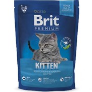 Фото Brit Premium Cat Kitten Брит сухой корм для котят с курицей в лососевом соусе