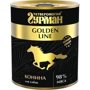 Фото Четвероногий Гурман Голден консервы для собак конина натуральная в желе 