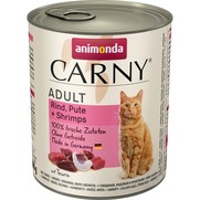 Фото Animonda Carny Adult Анимонда консервы для взрослых кошек Говядина, индейка и креветки