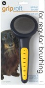 Фото J.W. Щетка-пуходерка, для собак, мягкая, маленькая Grip Soft Slicker Brush Small - Soft Pin