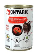 Фото Ontario konzerva Beef, Salmon, Sunflower Oil Онтарио косервы для кошек Говядина и лосось