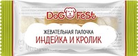 Фото Dog Fest Дог Фест лакомство для собак Жевательная палочка индейка с кроликом