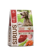 Фото Sirius Сириус сухой полнорационный корм для взрослых собак Мясной рацион