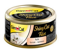 Фото Gimcat Shiny Cat Filet консервы для кошек с цыпленком