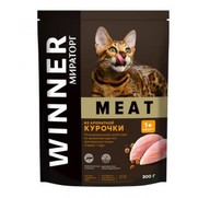 Фото Winner Meat сухой полнорационный корм для взрослых кошек из ароматной курочки