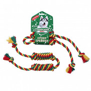 Фото СИБИРСКИЙ ПЕС Игрушка для Собаки Грейфер цветная верёвка 2 узла
