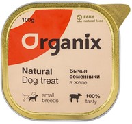 Фото Organix Влажное лакомство для собак бычьи семенники в желе, измельченные