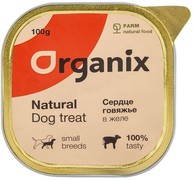 Фото Organix Влажное лакомство для собак сердце говяжье в желе, измельченное