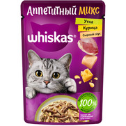 Фото Whiskas аппетитный микс пауч для кошек курица с уткой