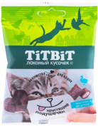 Фото Titbit хрустящие подушечки для кошек с паштетом из утки 