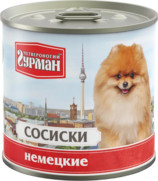 Фото Четвероногий Гурман консервы для собак сосиски Немецкие