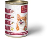 Фото Clan Classic консервы для собак паштет Мясное ассорти с говядиной ж/б