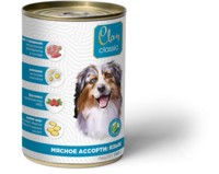 Фото Clan Classic консервы для собак паштет Мясное ассорти с языком ж/б