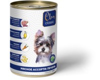Фото Clan Classic консервы для собак паштет Мясное ассорти с печенью ж/б