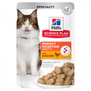 Фото Hill's SP Perfect Digestion паучи для кошек кусочки курица в соусе