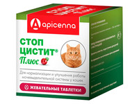 Фото Апиценна Стоп Цистит Плюс для кошек жевательные таблетки