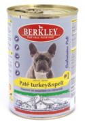 Фото Berkley консервы для взрослых собак паштет из индейки со спельтой №1