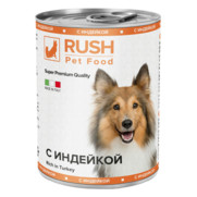 Фото Rush консервы для собак с индейкой