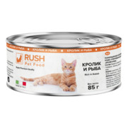 Фото Rush консервы для кошек кролик и рыба
