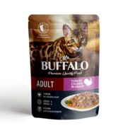 Фото Mr.Buffalo adult паучи для кошек с чувствительным пищеварением индейка в соусе