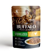 Фото Mr.Buffalo sterilized паучи для стерилизованных кошек цыплёнок в соусе