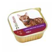 Фото BioMenu консервы для кошек суфле мясное ассорти