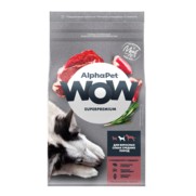 Фото AlphaPet WOW Сухой корм для взрослых собак медиум с говядиной и серцем