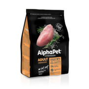 Фото AlphaPet сухой корм для взрослых собак мини пород с индейкой и рисом
