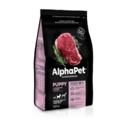 Фото AlphaPet сухой корм для щенков медиум с говядиной и рисом