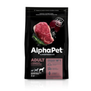 Фото AlphaPet сухой корм для взрослых собак макси с говядиой и потрошками