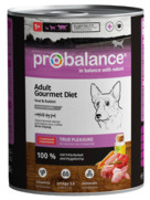 Фото ProBalance Adult Gourmet Diet Консервированный корм для собак с телятиной и кроликом