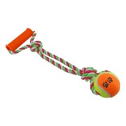 Фото Dogman игрушка для собак мячик на канате с ручкой