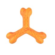 Фото Flamingo игрушка для собак кость из резины с ароматом курицы тройная