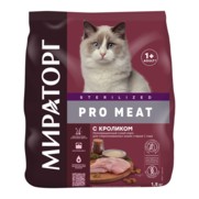 Фото Мираторг Pro Meat сухой корм для стерилизованных кошек с кроликом