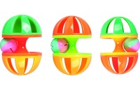 Фото Flamingo Roller игрушка для грызунов погремушка с шариком цветная