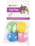 Фото Flamingo игрушка для кошки мягкие шарики поролон 4см
