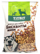Фото Titbit бисквиты мясные мини печенье для собак