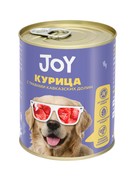Фото Joy консервы беззерновые для собак средних и крупных пород курица с травами кавказских долин
