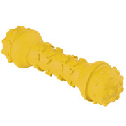 Фото Mr.Kranch игрушка для собак Гантель дентальная 18 см желтая с ароматом сливок