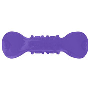 Фото Mr.Kranch игрушка для собак Гантель дентальная с пищалкой 22 см фиолетовая с ароматом сливок
