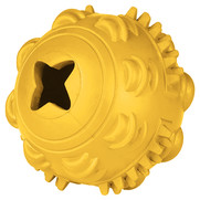 Фото Mr.Kranch игрушка для собак Мяч 8 см желтый с ароматом сливок