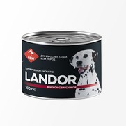 Фото Landor консервы для собак всех пород ягненок с брусникой