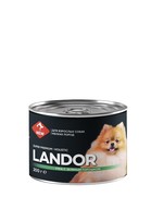 Фото Landor консервы для собак мелких пород утка с зеленым горошком