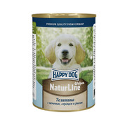 Фото Happy Dog Natur Line консервы для щенков телятина с печенью,сердцем и рисом