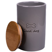 Фото Mr.Kranch Бокс керамический для хранения корма для собак GOOD DOG 850 мл, серый