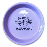 Фото Mr.Kranch Миска керамическая для кошек MEOW! 200 мл, сиреневая