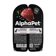 Фото AlphaPet Superpremium консервы для взрослых собак с олениной и северными ягодами в соусе